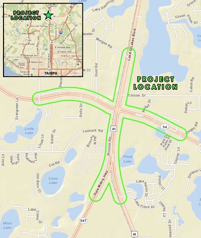 US 41 at SR54 Project Location Map